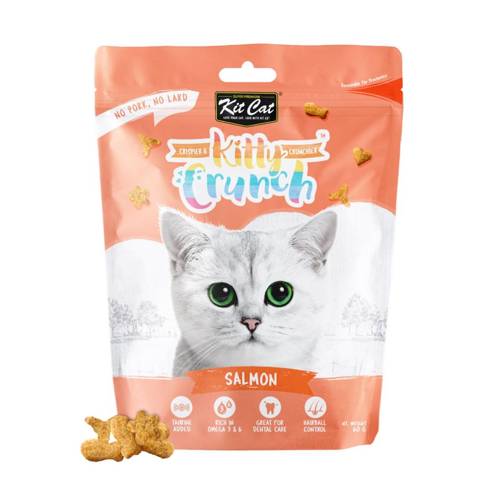Kit Cat Kitty Crunch Salmon Flavor 60g – Crunchy Cat Treats