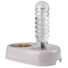 FEEDING BOWL WITH WATER DISPENSER ALUN 850ML GREY 32x22x30,5CM