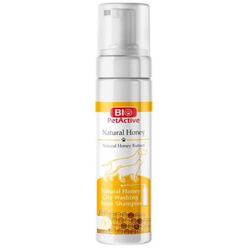 Bio PetActive Natural Honey Dry Washing Foam Shampoo 200ml