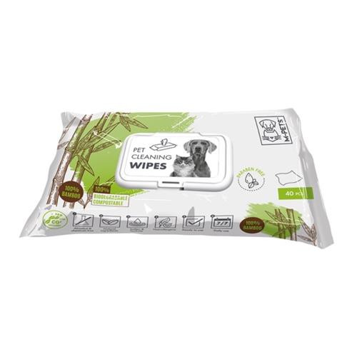 M-PETS Pet Cleaning Wipes 100% Bamboo 40pcs