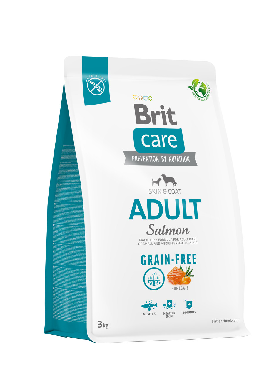 BRIT Grain-free Formula Salmon & Potatoes for Adult Dogs of Small & Medium Breeds (1 – 25 kg) 3KG