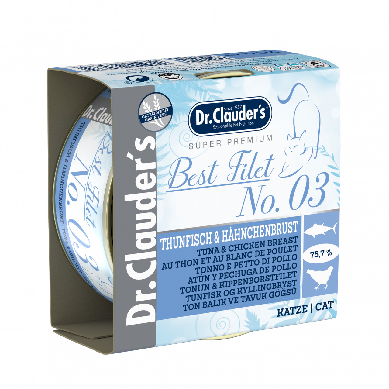 Dr Clauder Best Filet No 3 Tuna & Chicken Breast 70g For Cats