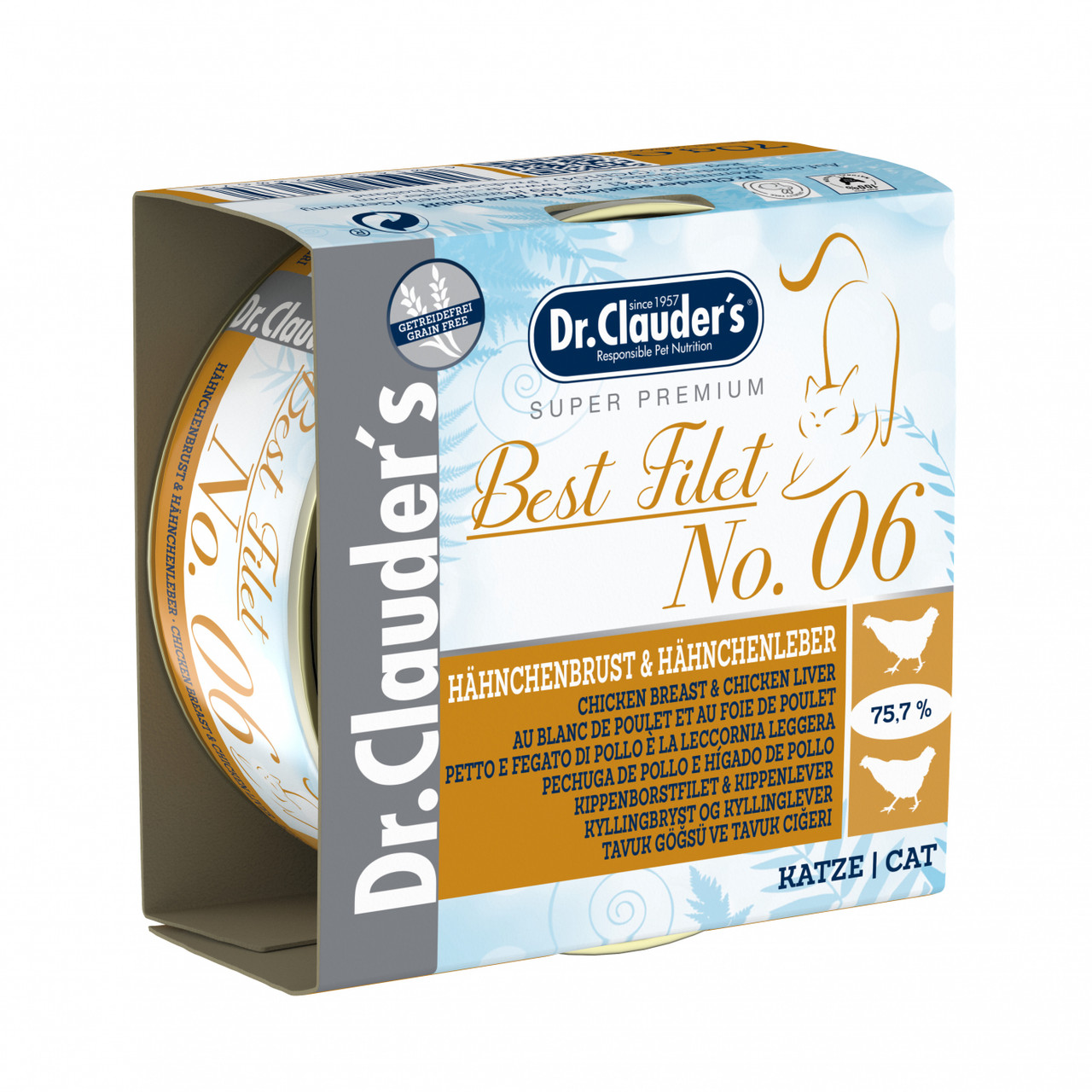 Dr Clauder Best Filet No 6 Chicken breast & chicken liver 70g For Cats