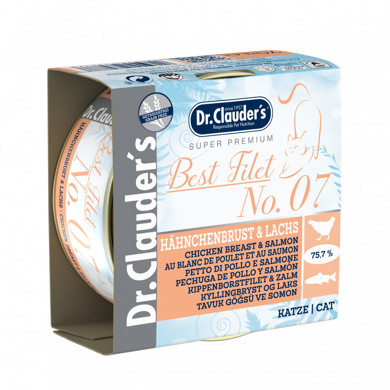 Dr Clauder Best Filet No 7 Chicken breast & salmon 70g For Cats