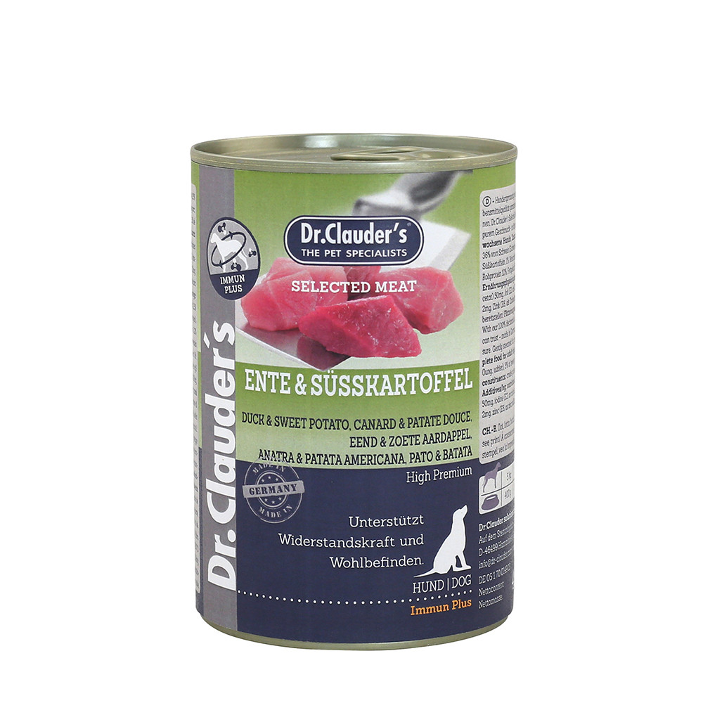 Dr Clauder Dog Duck & Sweet Potato Can 400g