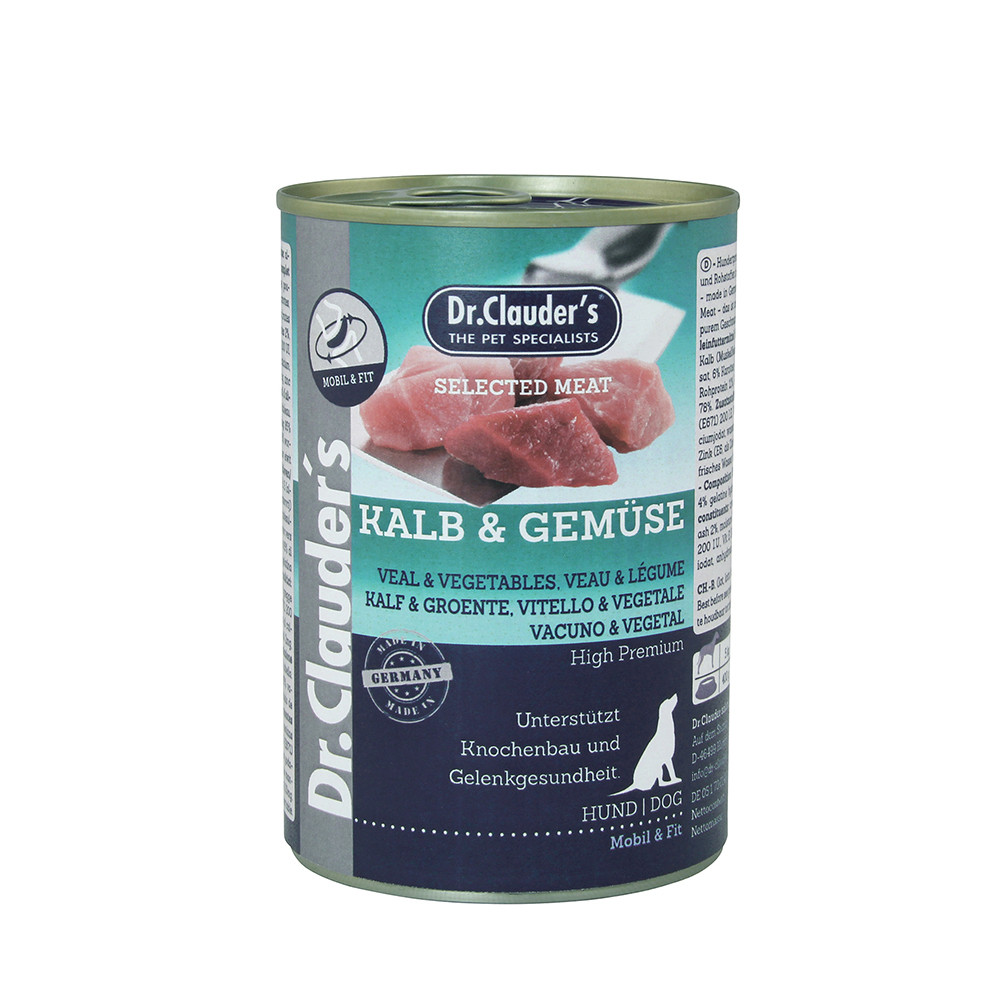 Dr Clauder Dog Joint And Active Veal & Vegetables Can 400g