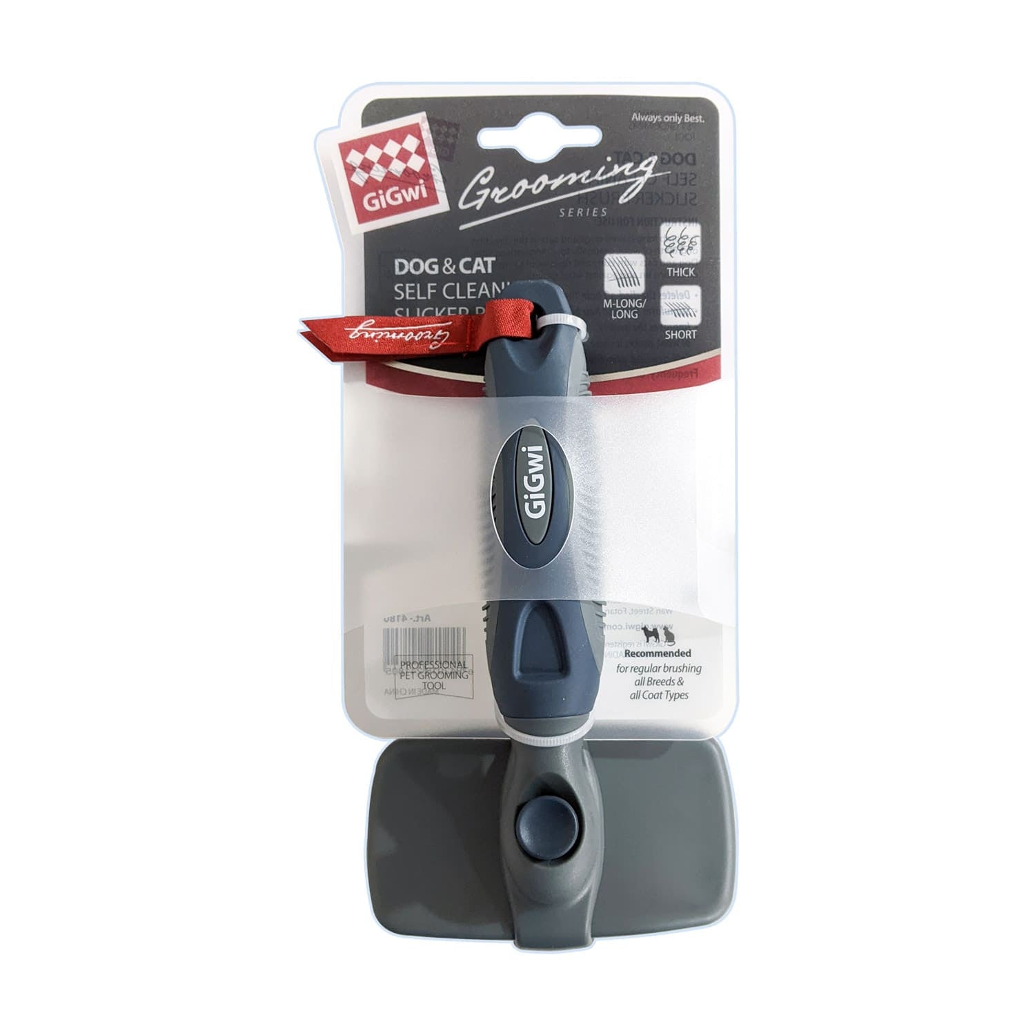Gigwi Self Cleaning Slicker Brush for Dogs and Cats