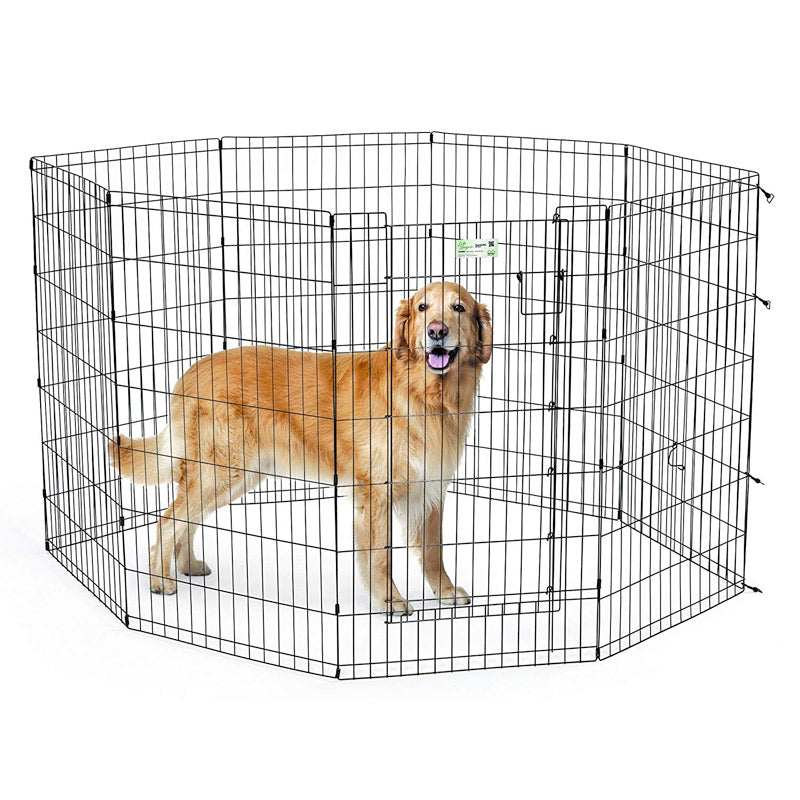 Midwest - 42" Black Exercise Pen With Full Max Lock Door