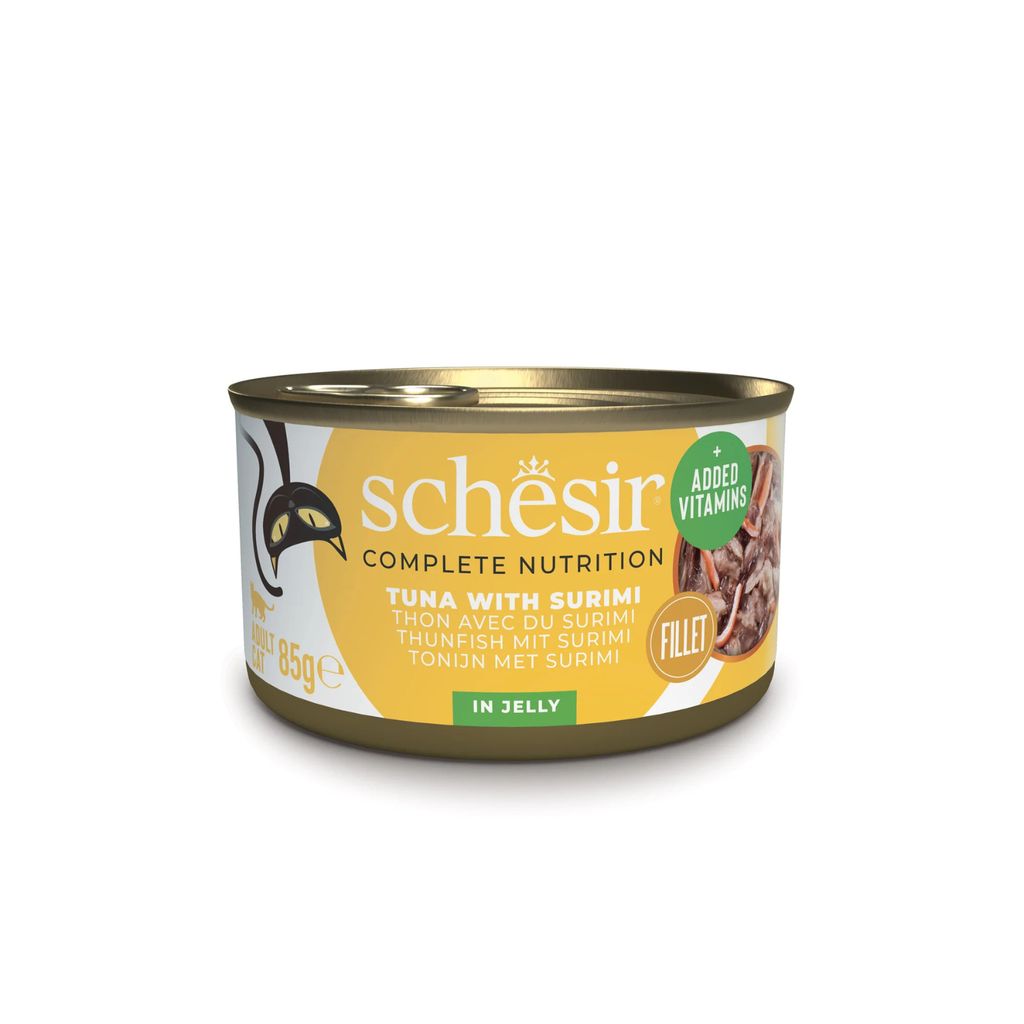 Schesir Wet Cat Food in Jelly – Tuna & Surimi 85g | 12 Pack Complete Nutrition