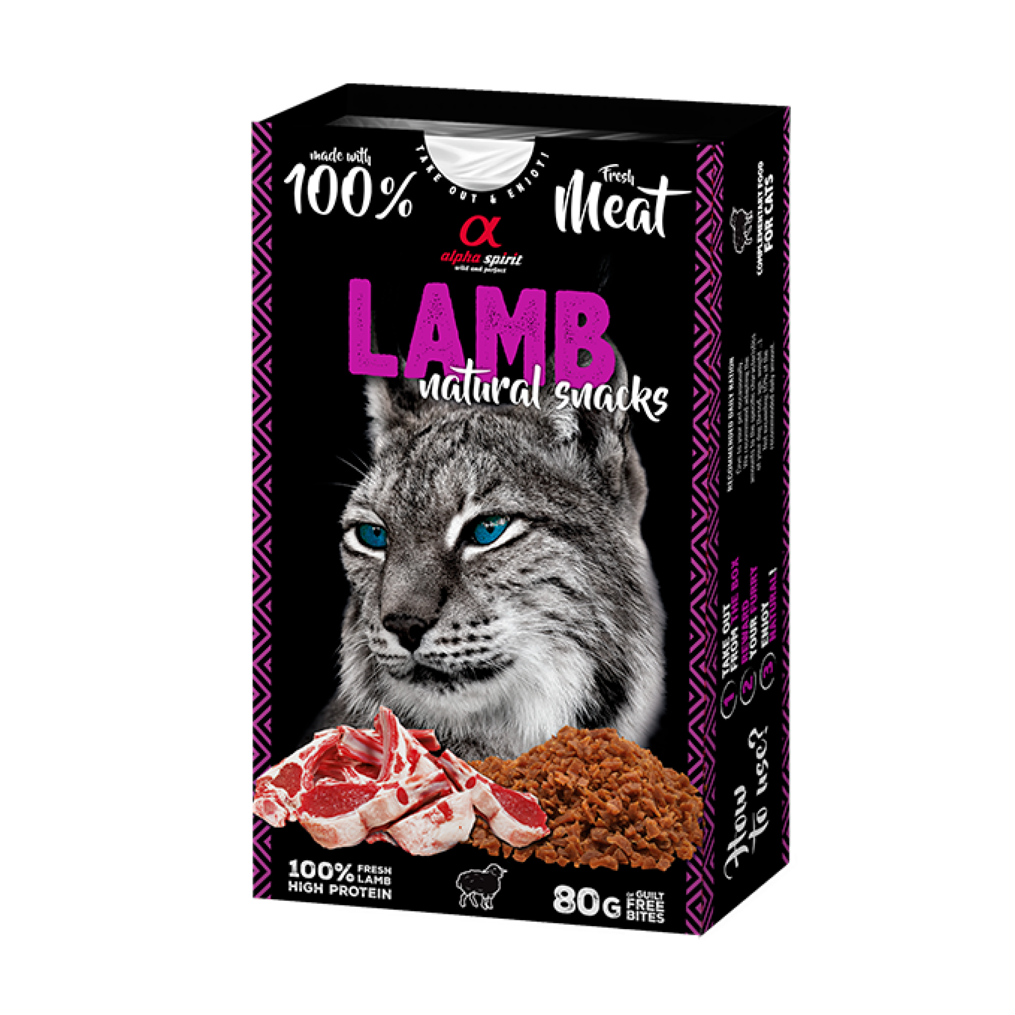 Natural Snacks for Cats Lamb 80 g