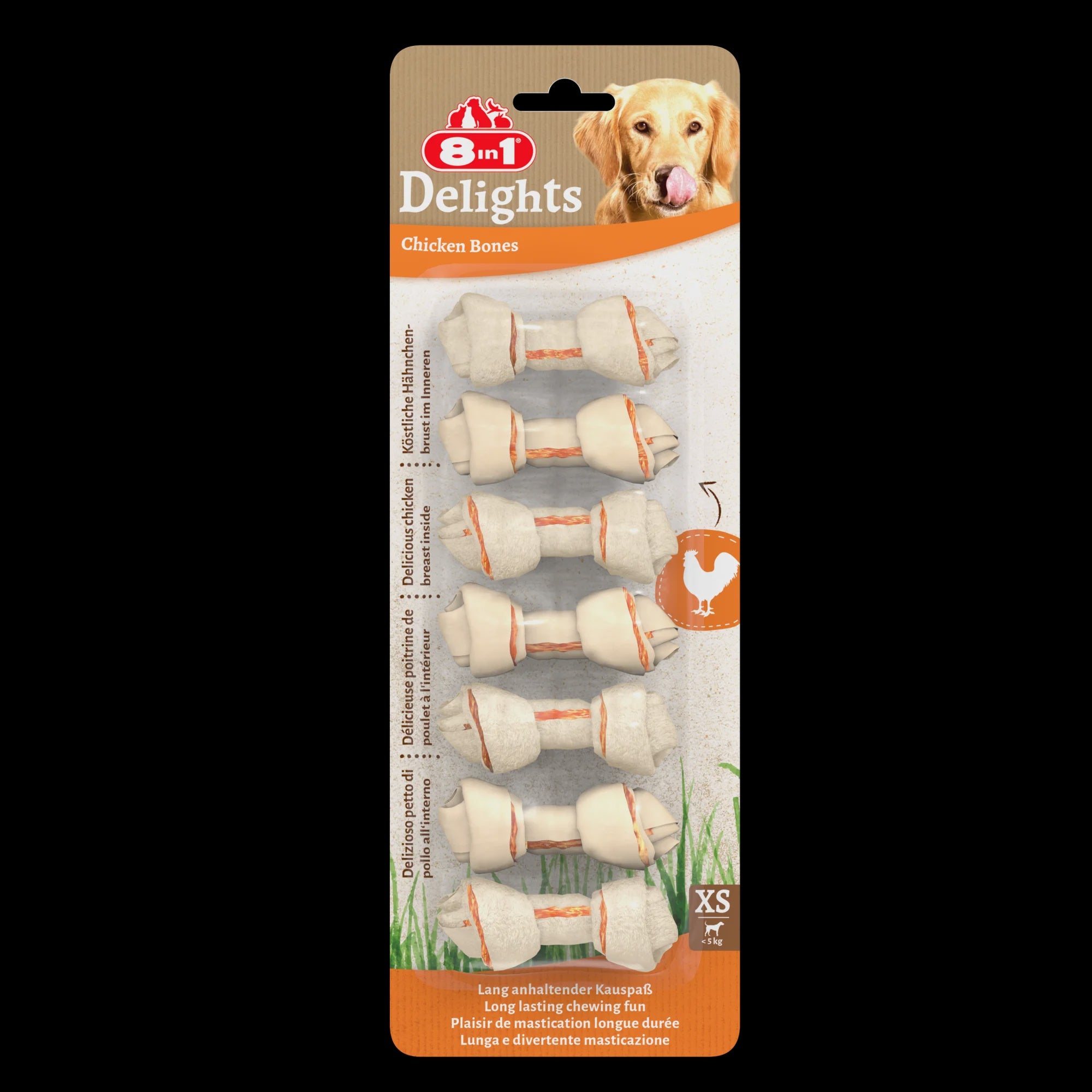 8in1 Delights Chicken Bones XS - 7 pcs