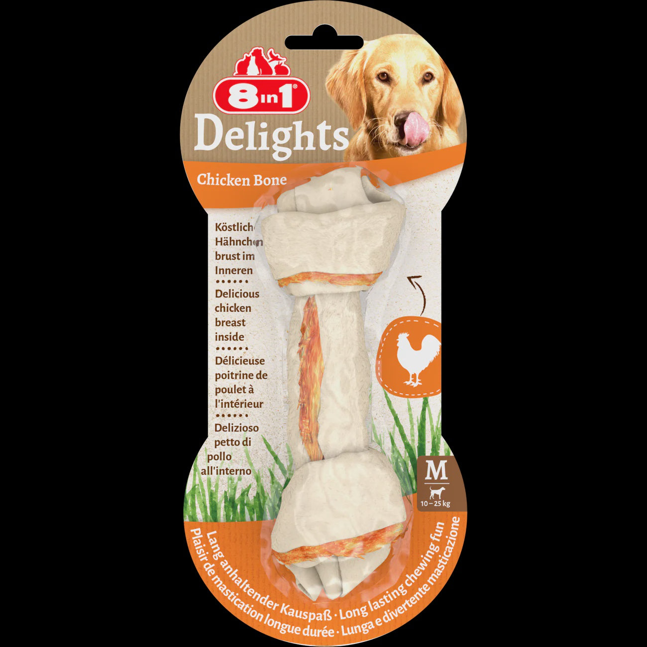 8in1 Delights Chicken Bones M