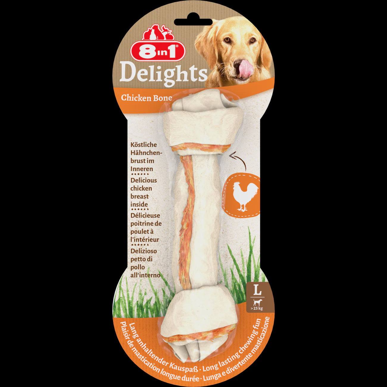 8in1 Delights Chicken Bones L