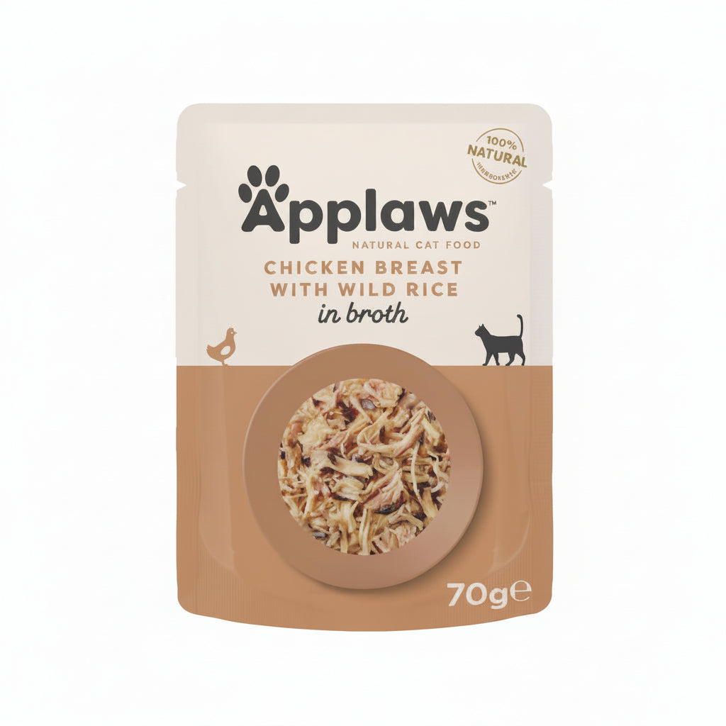 Applaws Chicken with Wild Rice in Broth Wet Cat Food 70g
