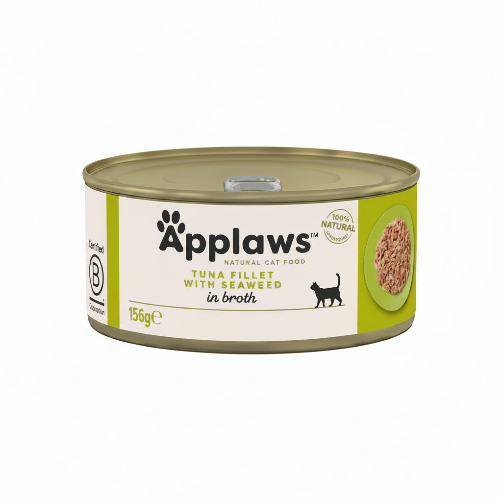 Applaws Tuna Fillet with Seaweed in Broth Wet Cat Food 156G