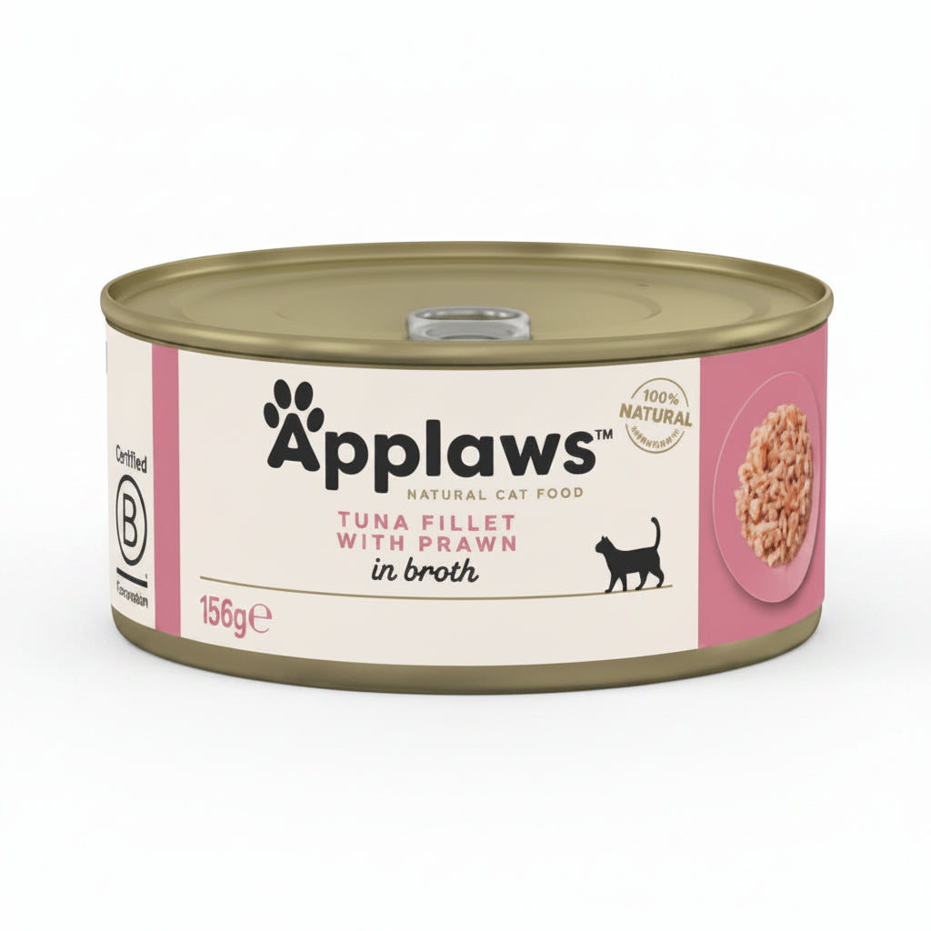 Applaws Tuna Fillet with Prawn in Broth Wet Cat Food 156g