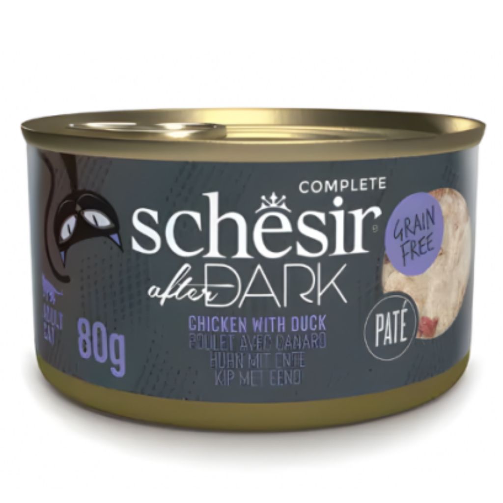 Schesir After Dark Pâté Chicken with Duck 80g – Wet Food for Cats* 12pc