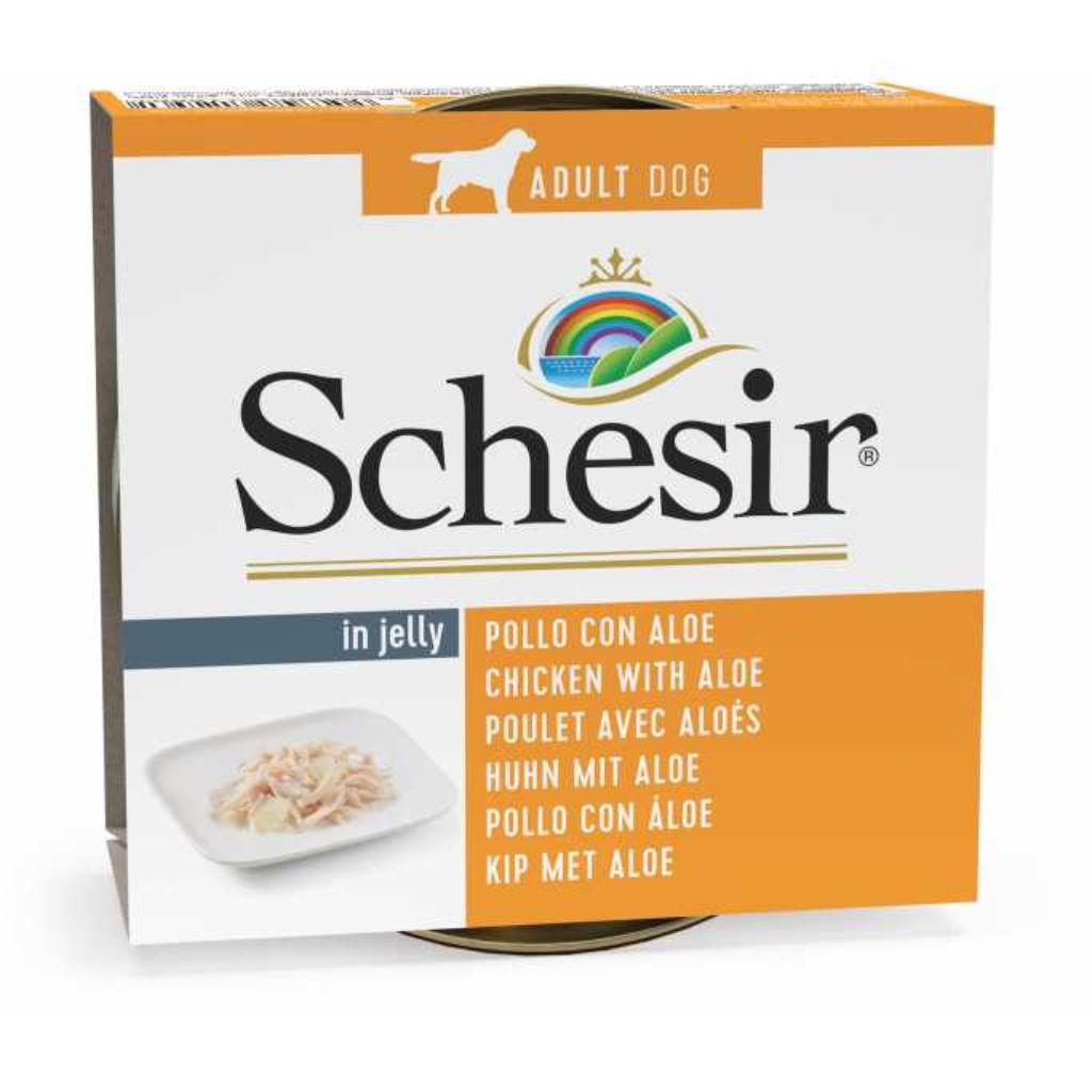 Schesir Natural Dog Wet Food Chicken Fillets with Aloe 10x150g