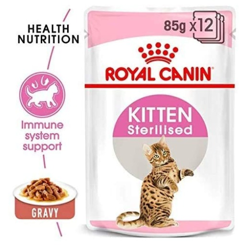 FELINE HEALTH NUTRITION KITTEN STERILISED GRAVY (WET FOOD - POUCHES) 1X85g
