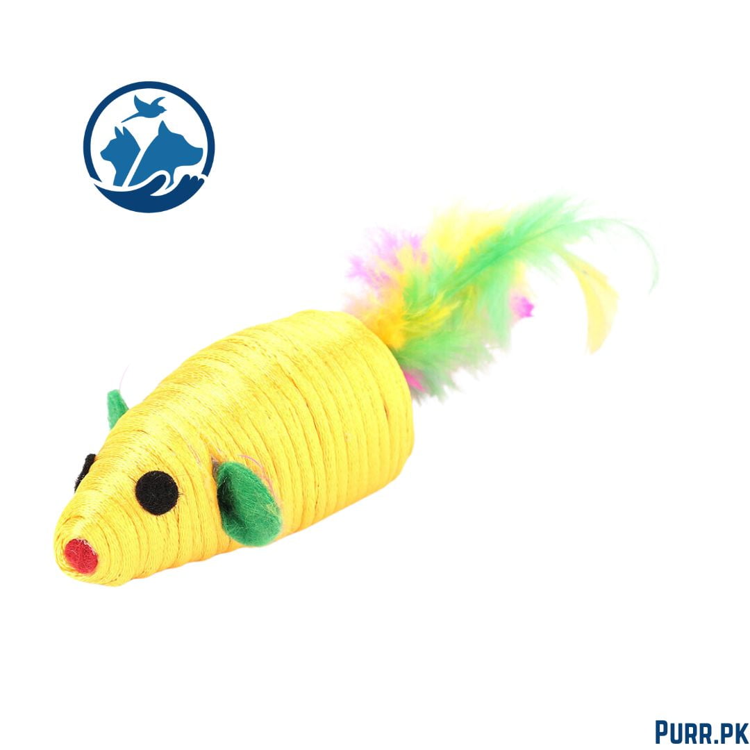 Yellow Mouse Toy 2Pcs
