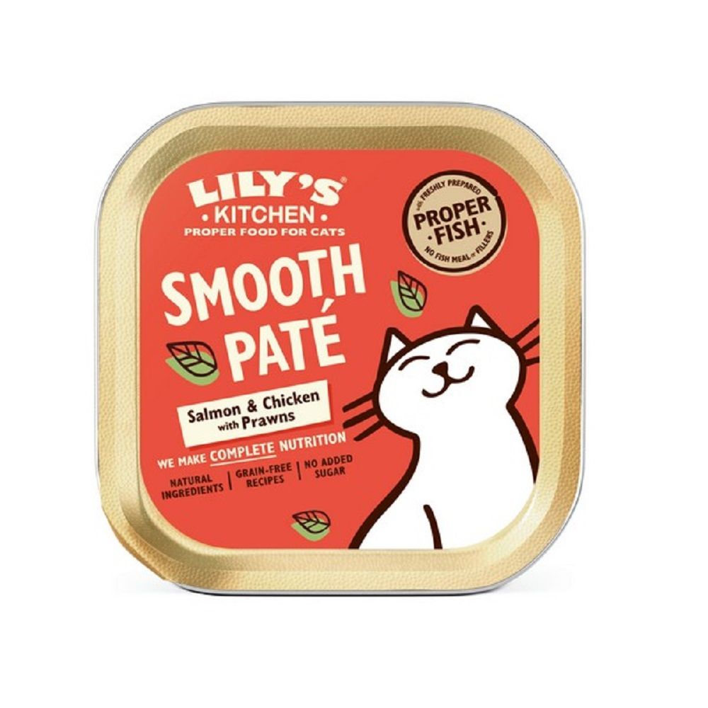 Lily's Kitchen Salmon and Chicken Pate Wet Cat Food - 85 g - Pack of 12