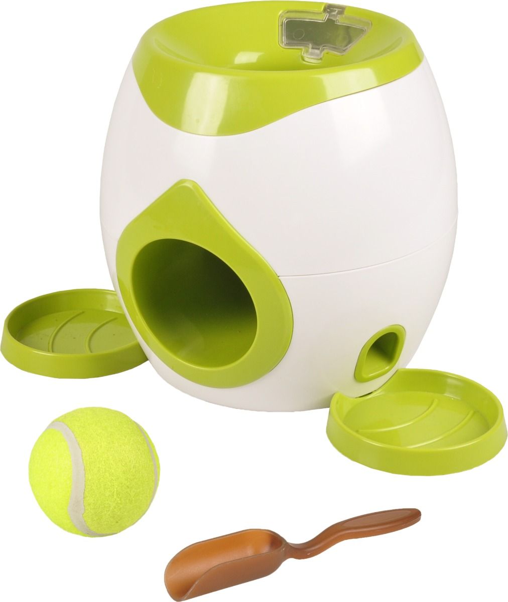 Flamingo Wilson Interactive Fetch & Treat + Tennis Ball 18cm Dog Toy