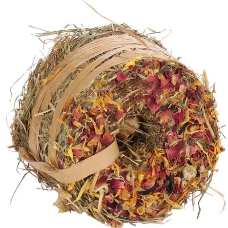 HAY ROLL DONUT ROSE/MARIGOLD 65GR