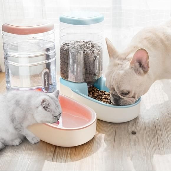 Food And Water Dispensor Set -dog & Cat