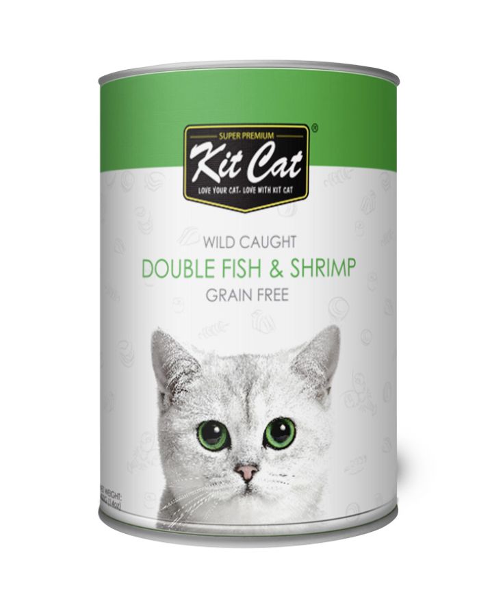Kit Cat Wild Caught Fish & Shrimp 400g | Healthy Wet Cat Food