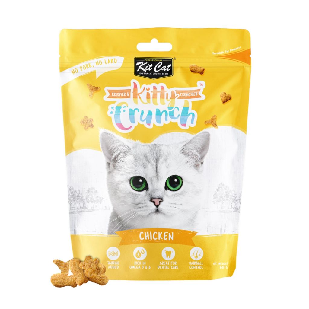 Kit Cat Kitty Crunch Chicken Flavor 60g – Crunchy Cat Treats