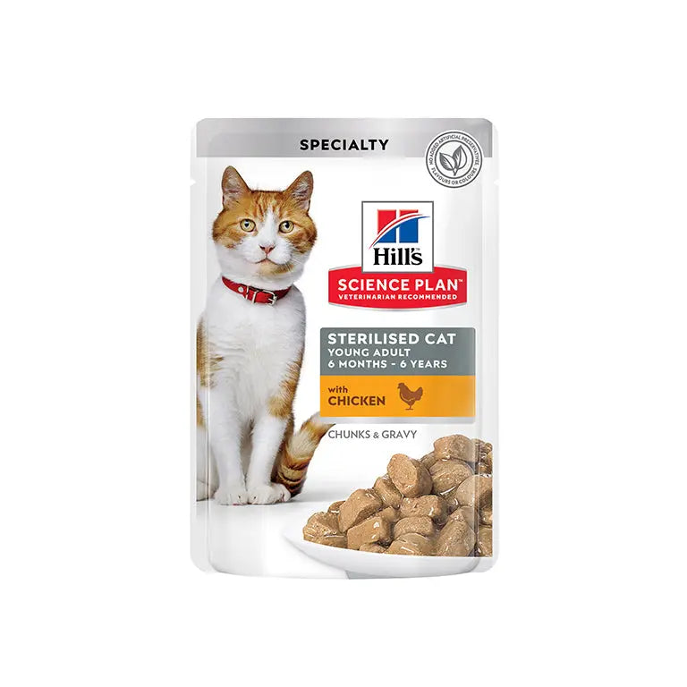 HILL'S SCIENCE PLAN STERILISED CAT YOUNG ADULT CAT FOOD WITH CHICKEN POUCH 85G