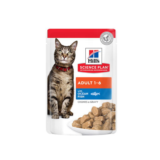Hill’s Science Plan Adult Wet Cat Food Ocean Fish Pouches