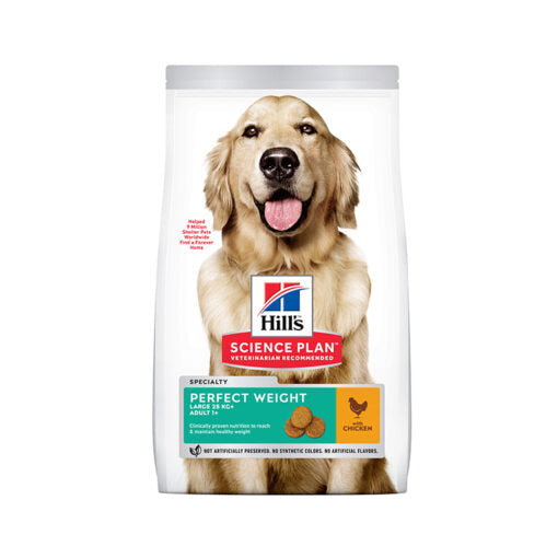 Hill's Science Plan Perfect Weight Large Breed Adult Dog Food With Chicken (12kg)
