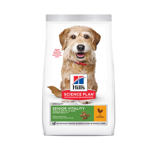 Hill's Science Plan Senior Vitality Small & Mini Mature Adult 7+ Dog Food with Chicken & Rice (1.5kg)
