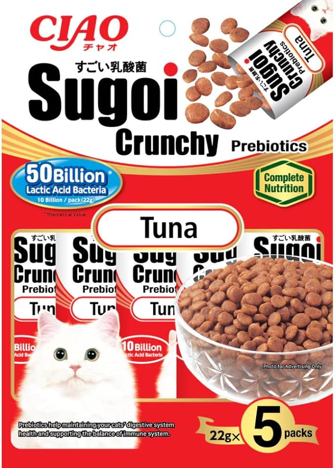 Inaba Ciao Sugoi Crunchy Tuna Flavor Plus Prebiotics - 5PCS/PK - 110g
