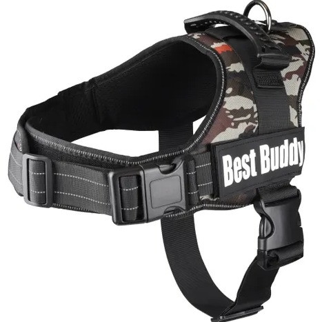 Dog Harness Pluto Jungle camouflage L 58-75cm 70-90cm 14cm 50mm