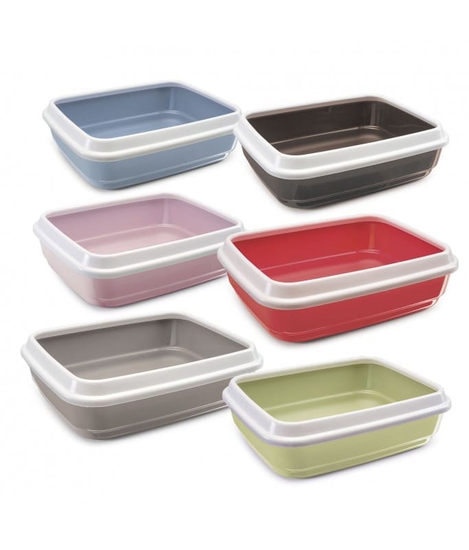 Imac Jerry-Litter Trays For Cats-With Border-Assorted [Dimension – 50 X 40 X 14.5Cm]