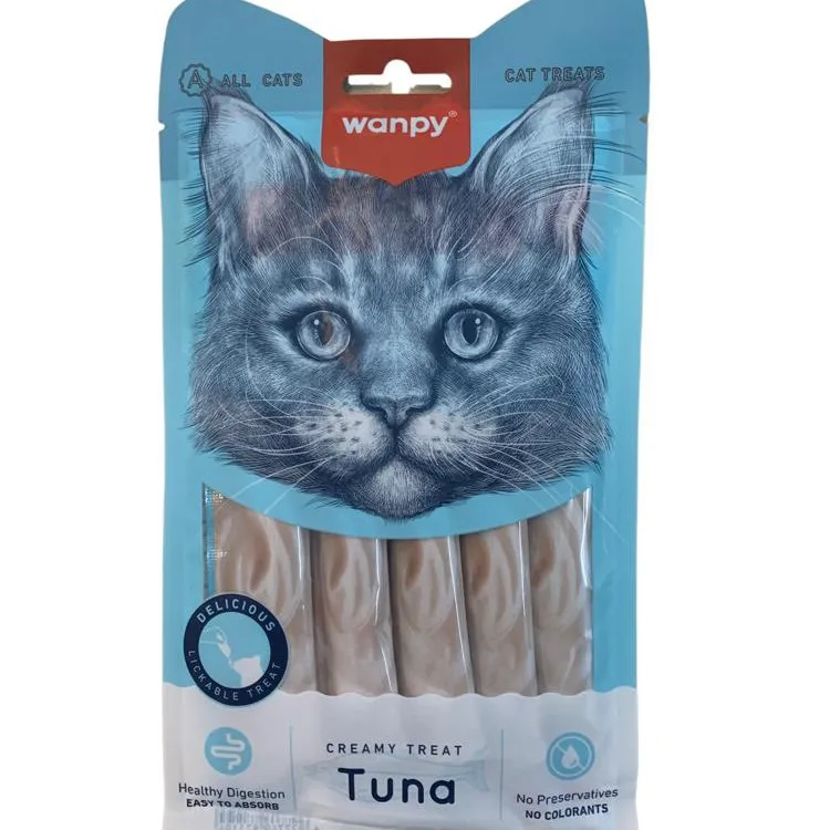 Wanpy Creamy Treats With Tuna Flavor 5 Sticks Pack – 70g