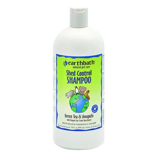 Earthbath Shed Control Shampoo, Green Tea & Awapuhi with Organic Fair Trade Shea Butter – 32 oz