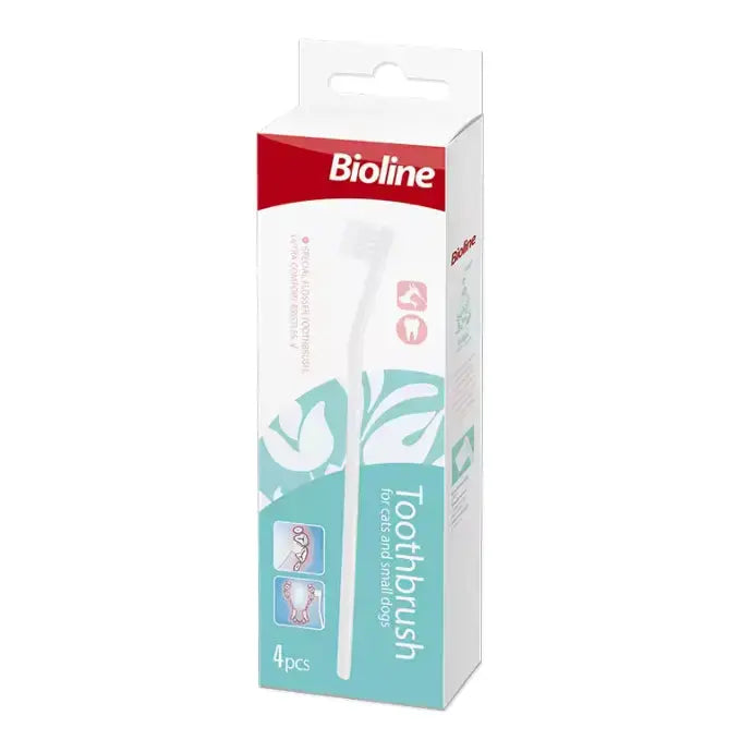 Bioline Cat Toothbrush for Cats & Puppies SET 4 PCS
