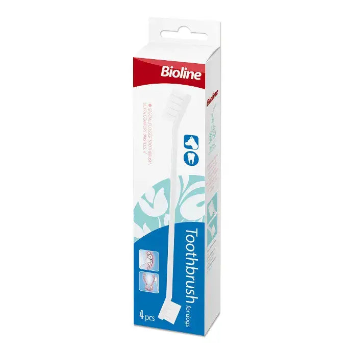Bioline Toothbrush for Dogs (pet dental care) Set 4pcs