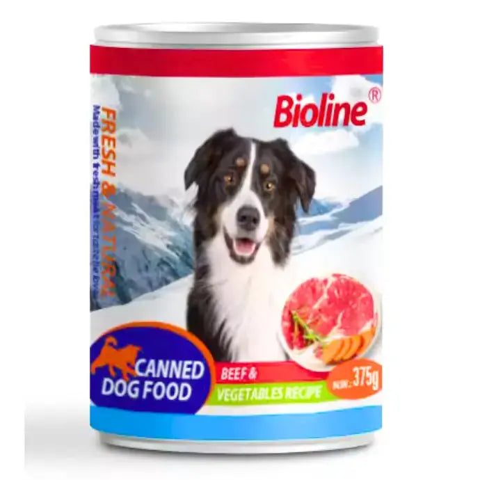 BIOLINE CANNED DOG FOOD 375G