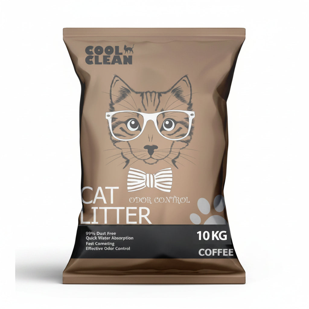 Cool Clean Clumping Cat Litter[Weight - 10kg, Flavor - Coffee]