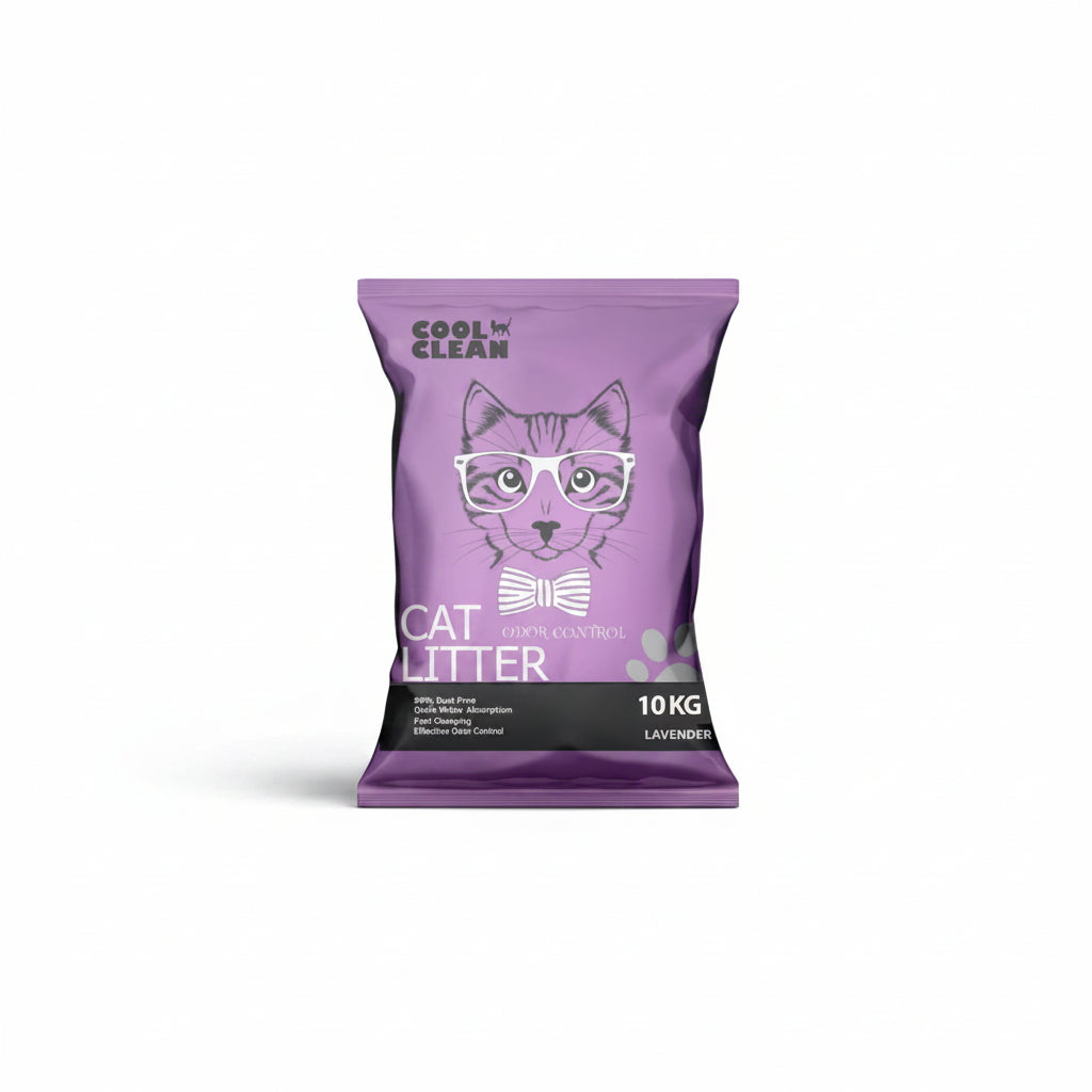 Cool Clean Clumping Cat Litter[Weight - 10kg, Flavor - Lavender]