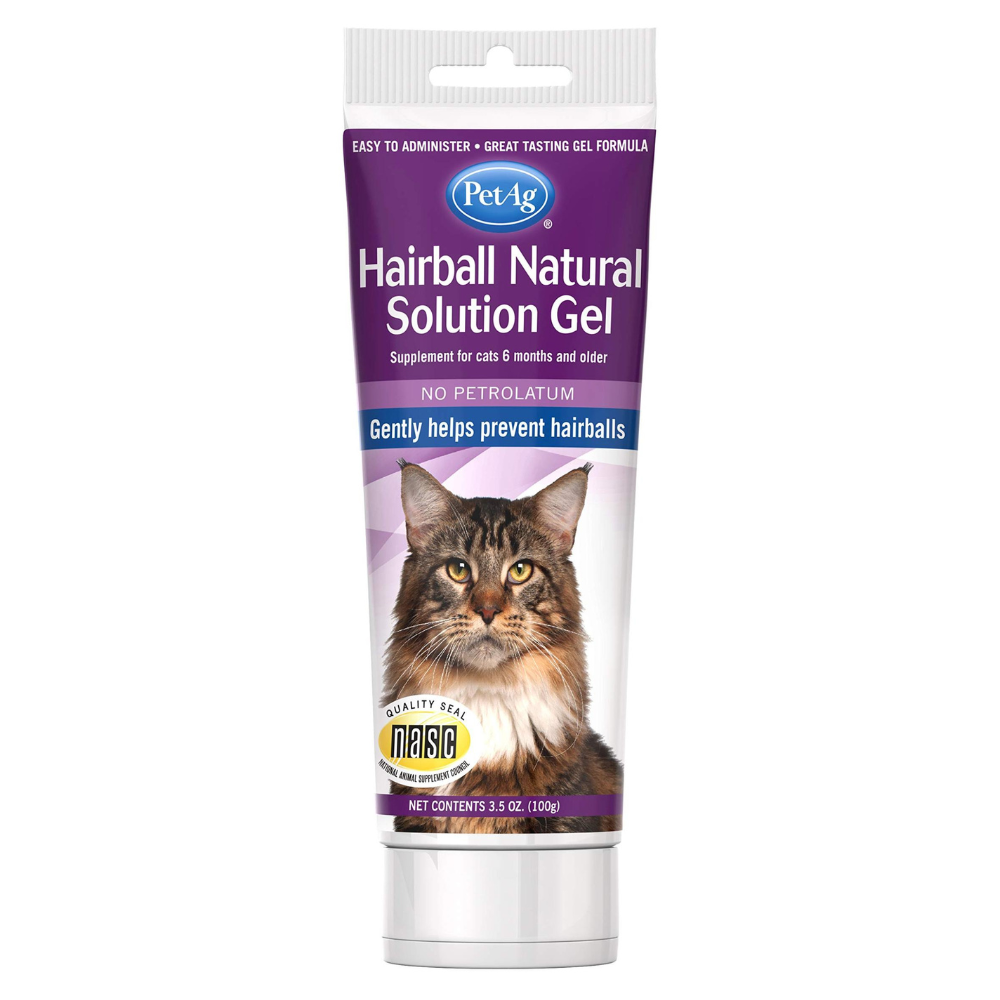 HAIRBALL NATURAL SOLUTION GEL SUPPLEMENT FOR CATS-3.5 OZ-PET AG-USA
