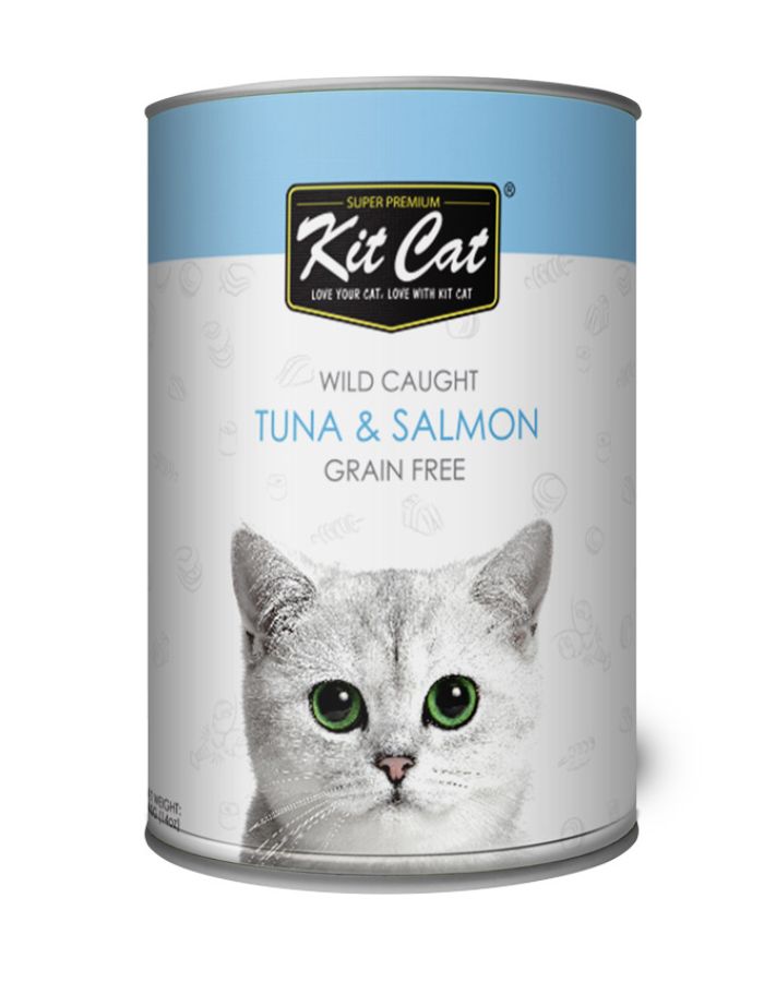 Kit Cat Tuna & Salmon Cat Food 400g | Natural Wet Food for Cats
