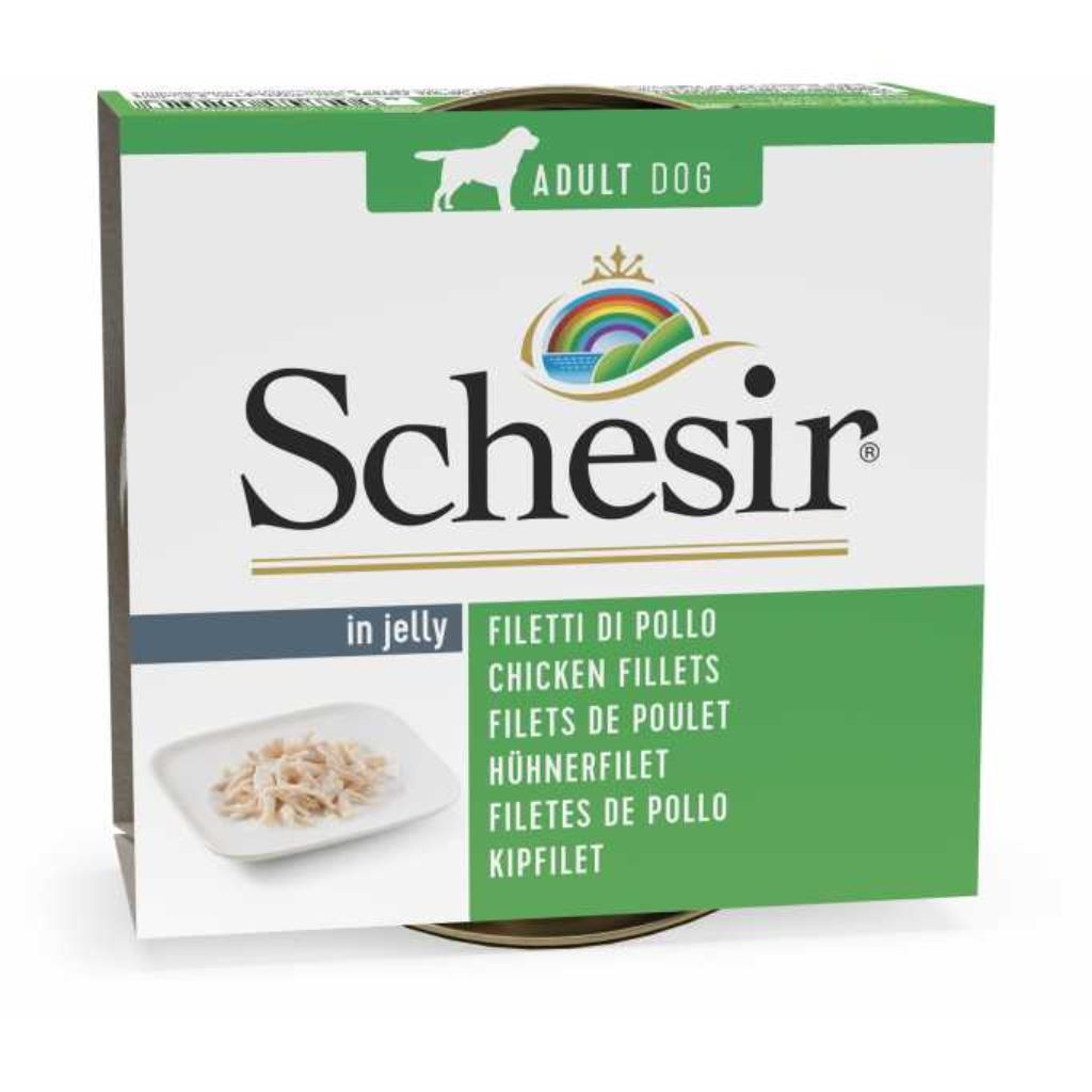 Schesir Dog Wet Food Chicken Fillets 10 x 150g – Natural Premium Dog Meal