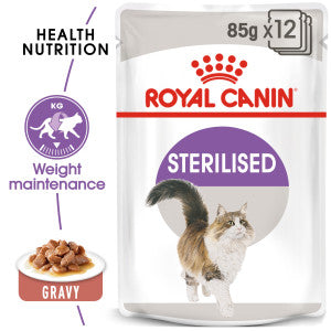 Feline Health Nutrition Sterilised Gravy (Wet Food - Pouches) 12 x 85 g