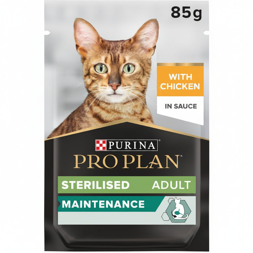 Purina Pro Plan Sterilised Adult Wet Cat Food, Chicken in Gravy, 26 x 85g
