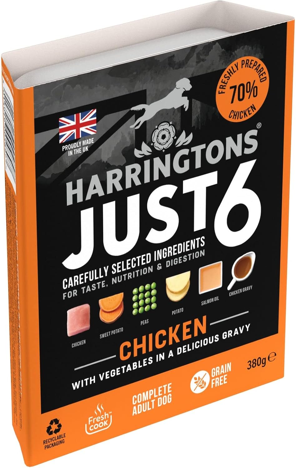 Harringtons Just 6 Chicken Grain Free Adult Wet Dog Food 380g